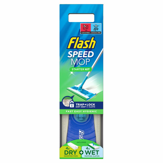 Flash Speedmop Starter Kit + 4x Dry and 4x Wet Cloths