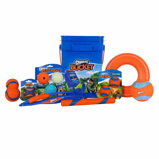 Chuckit! Bucket 11 Piece Dog Toy Set