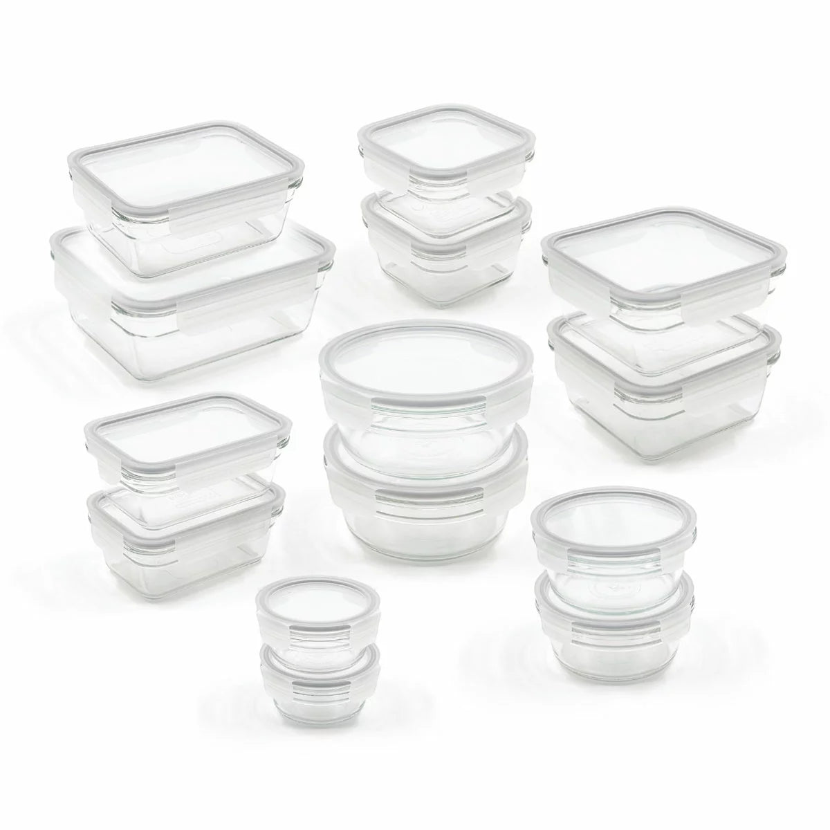 Glasslock Food Storage Set, 26 Piece & 28 Piece, Two Option
