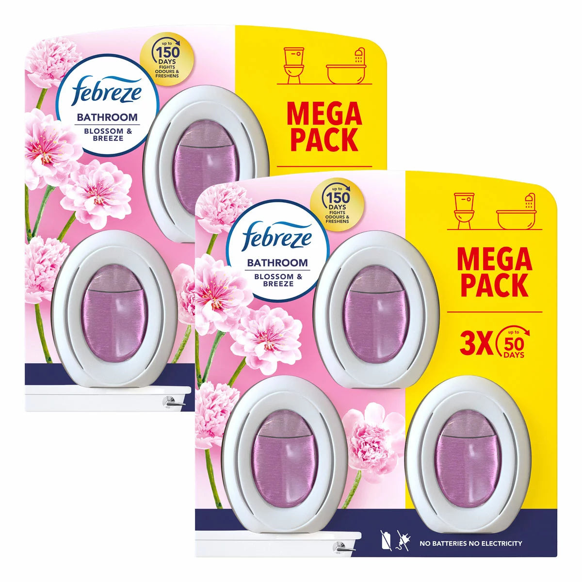 Febreze Spring Awakening Bathroom Gel, 2 x 3 Pack