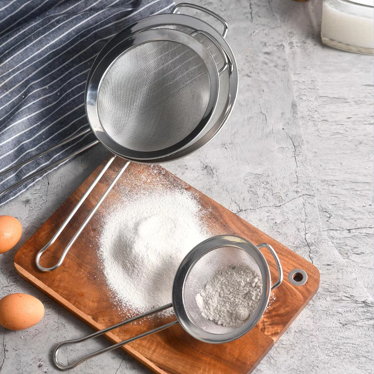 MIU Stainless Steel Mesh Strainer, 3 Piece Set
