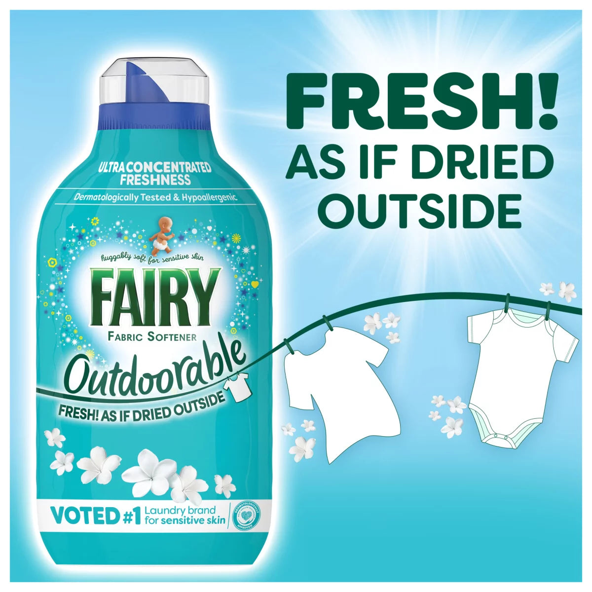Fairy fabric softener in 3 Size.