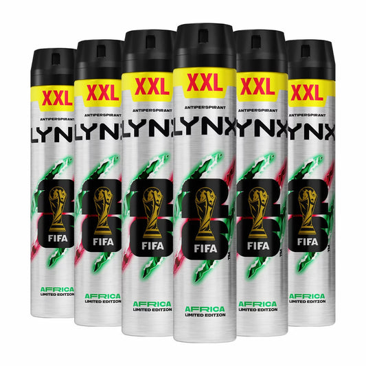 Lynx Anti-Perspirant Africa, 6 x 200ml & 6 x 300ml