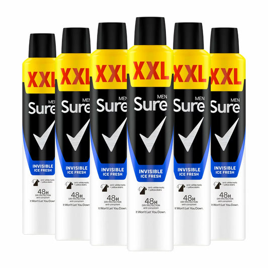 Sure Men Invisible Ice Fresh Anti-Perspirant, 6 x 200ml