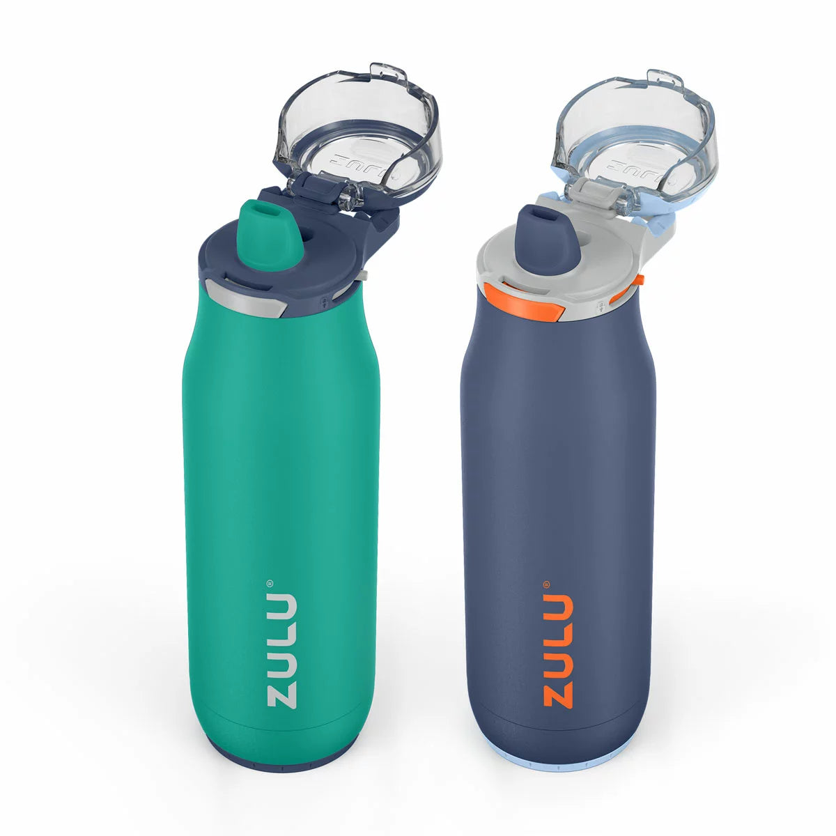 Zulu Stainless Steel Water Bottle 511ml, 2 Pack in 2 Colours