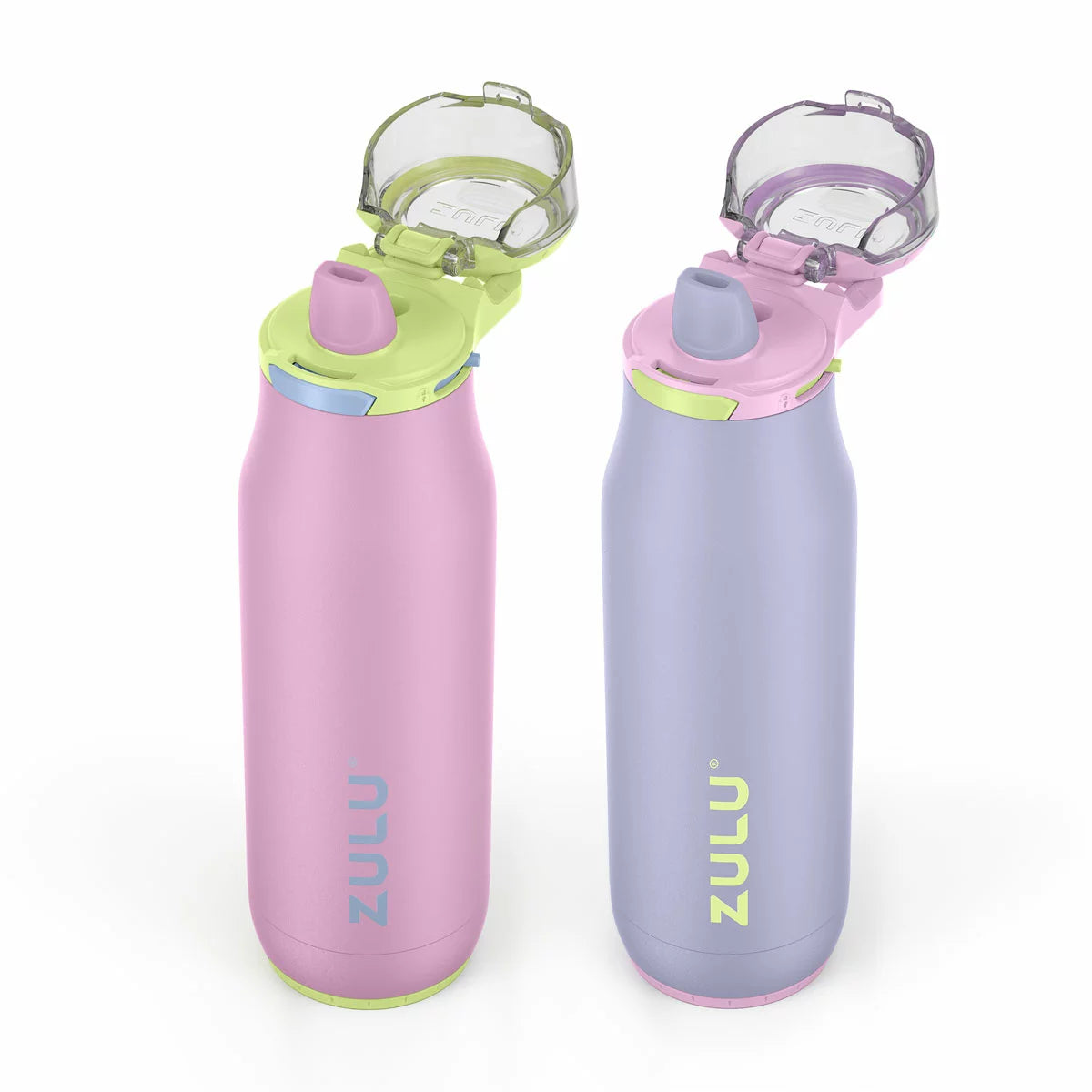 Zulu Stainless Steel Water Bottle 511ml, 2 Pack in 2 Colours