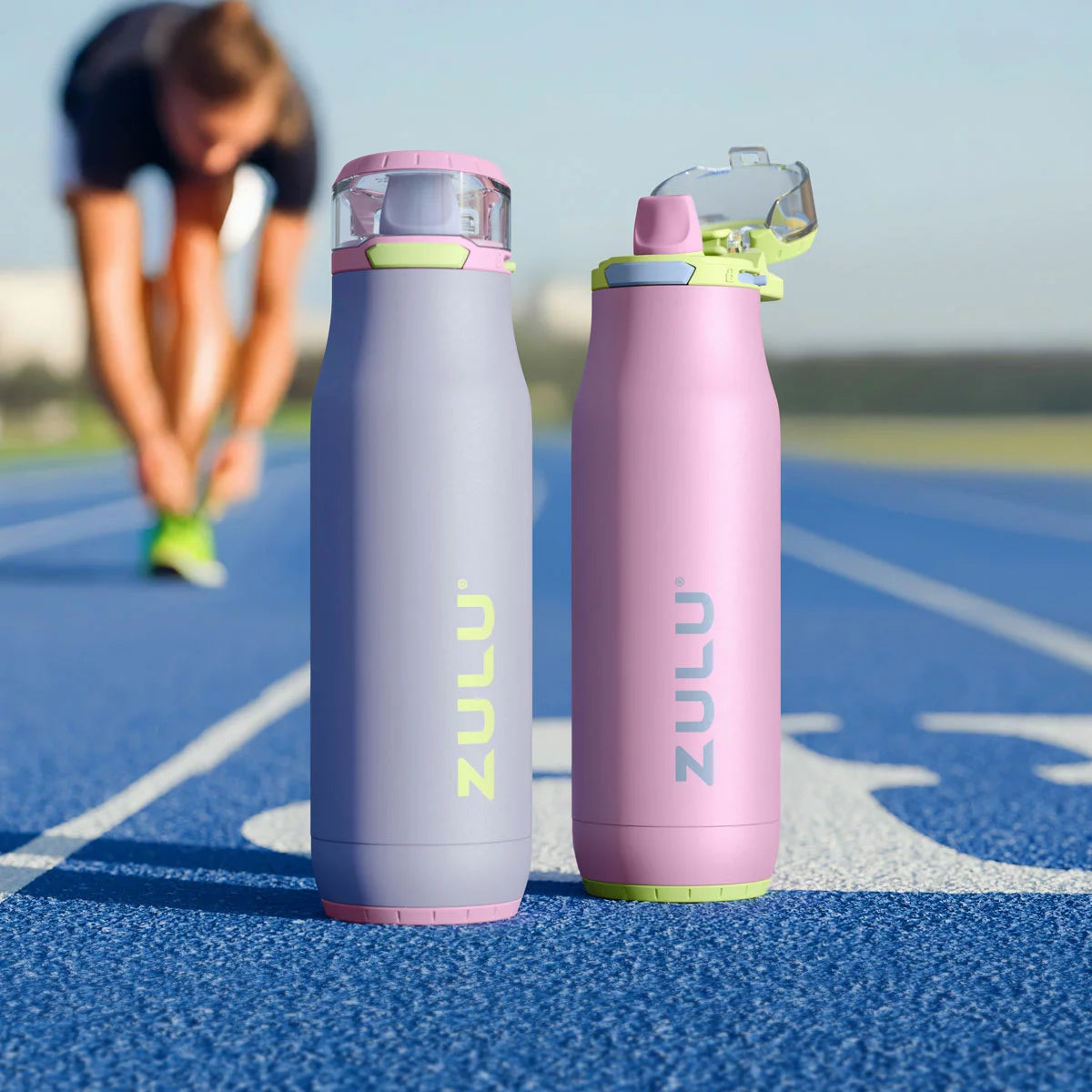 Zulu Stainless Steel Water Bottle 511ml, 2 Pack in 2 Colours