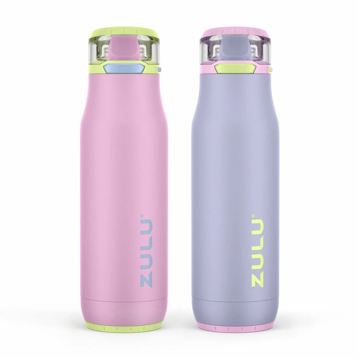 Zulu Stainless Steel Water Bottle 511ml, 2 Pack in 2 Colours