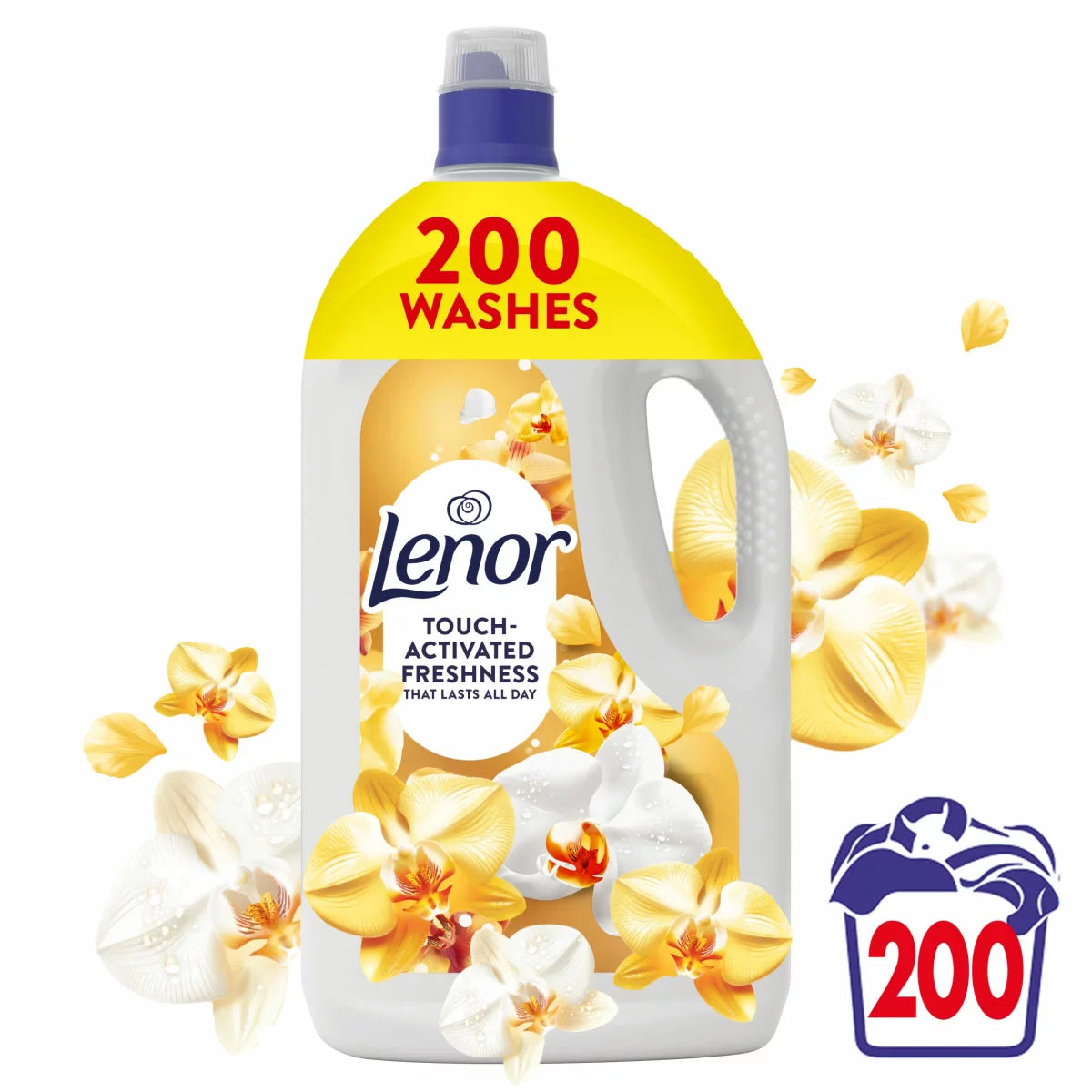 Lenor Concentrate Gold Orchid Fabric Conditioner, 200 Wash, 4L