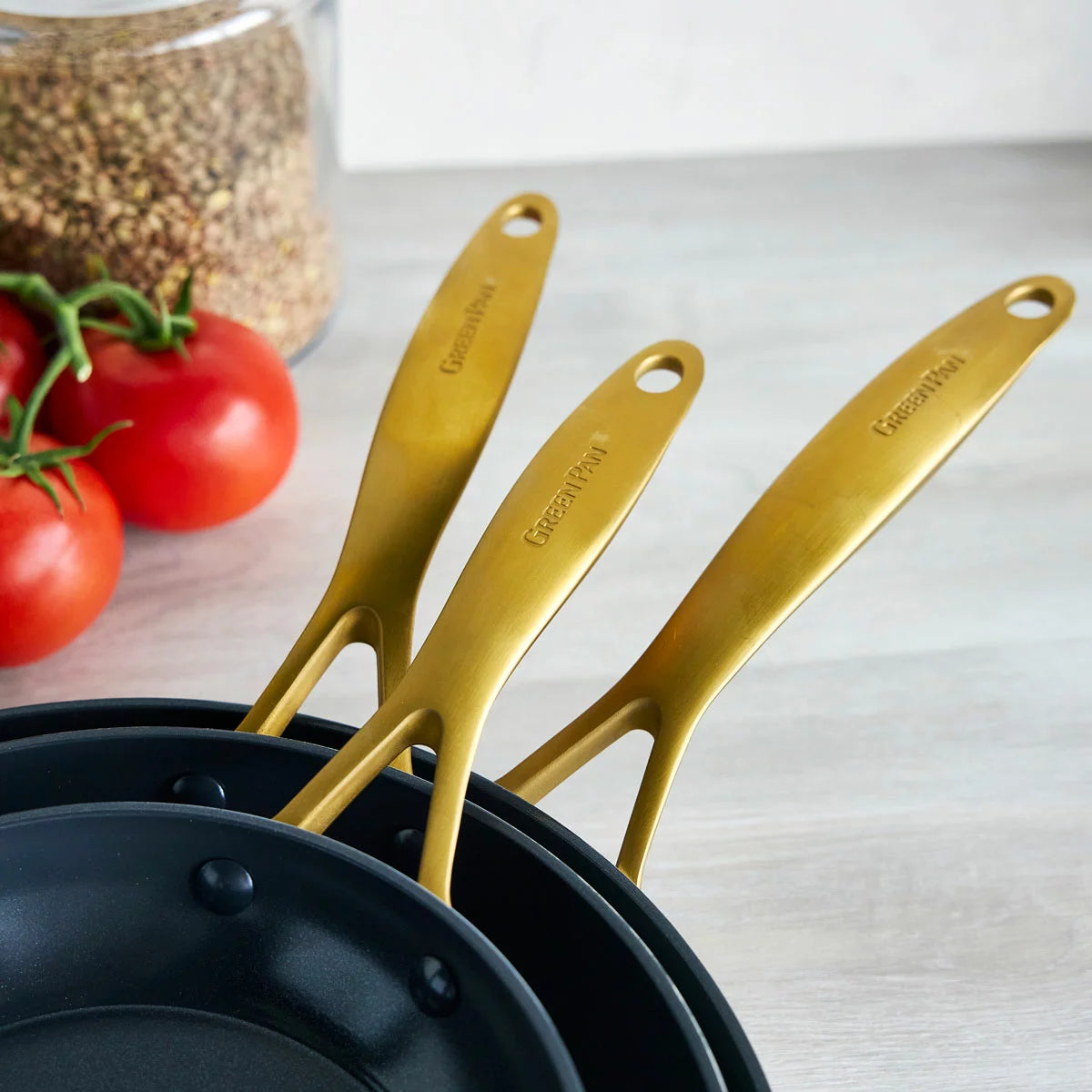 GreenPan Jewel Ceramic Frying Pan Set, 3 Piece