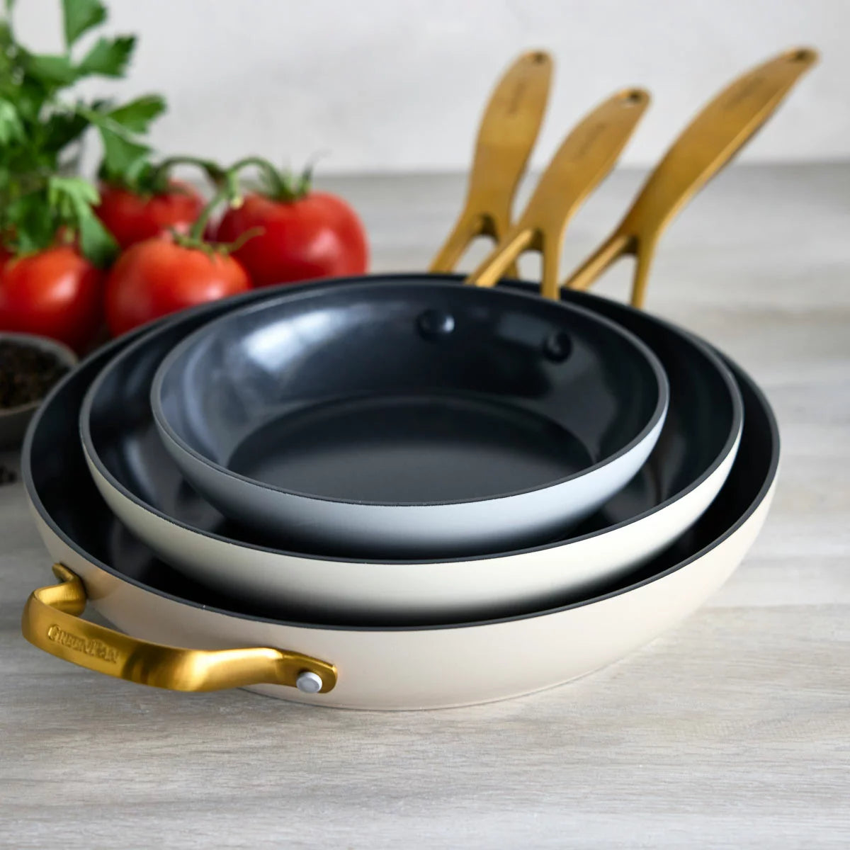 GreenPan Jewel Ceramic Frying Pan Set, 3 Piece