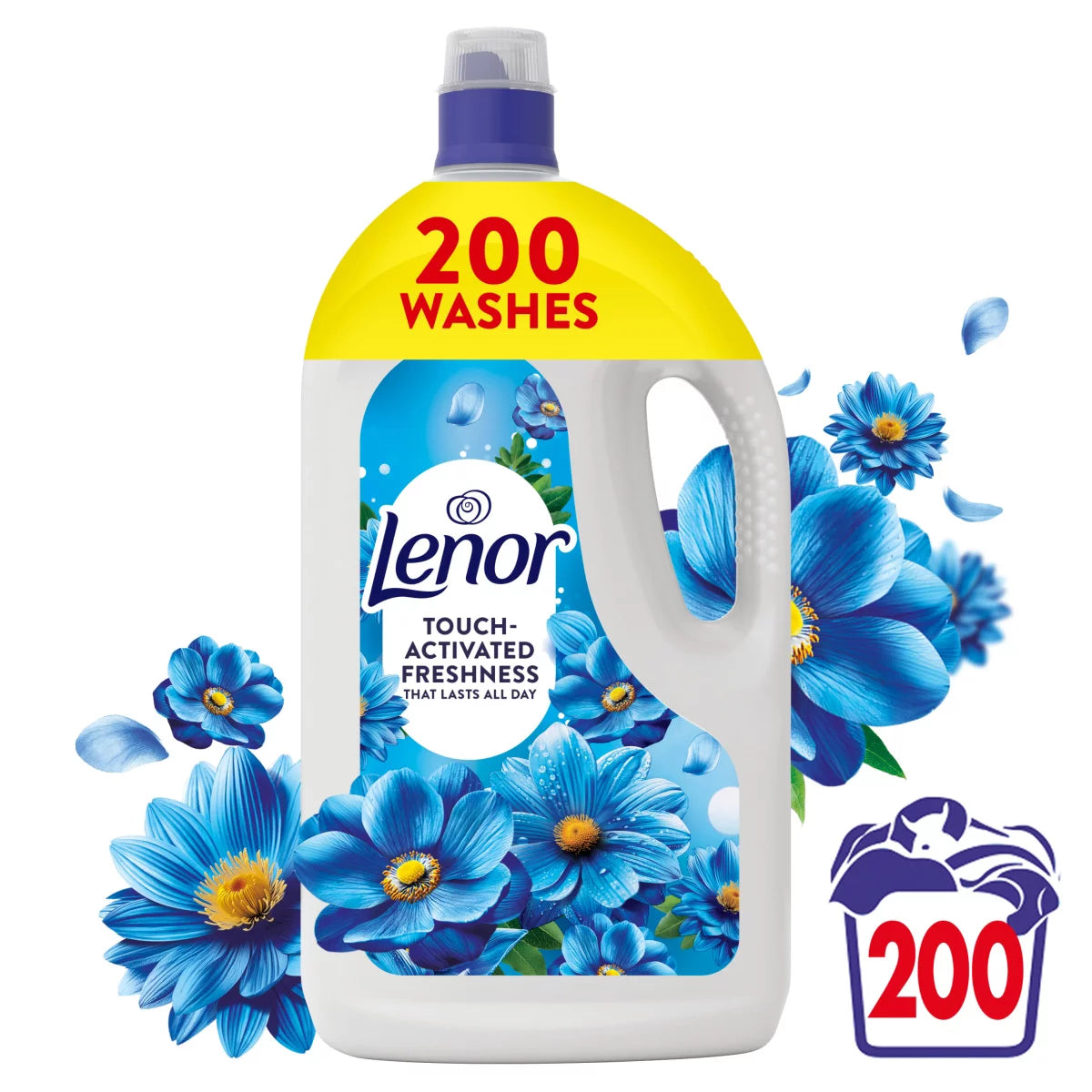Lenor Concentrate Coastal Flower Fabric Conditioner, 200 Wash, 4L