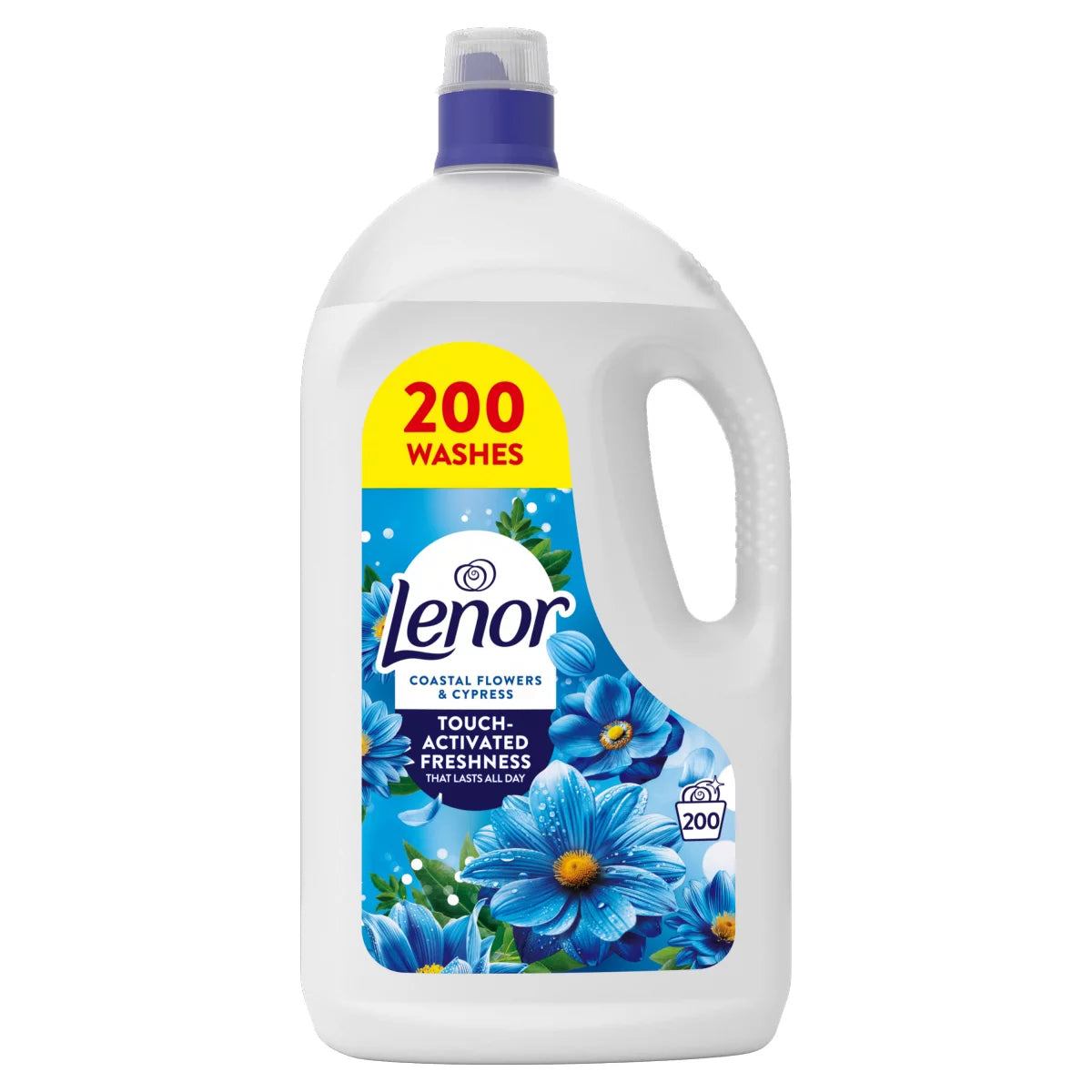 Lenor Concentrate Coastal Flower Fabric Conditioner, 200 Wash, 4L