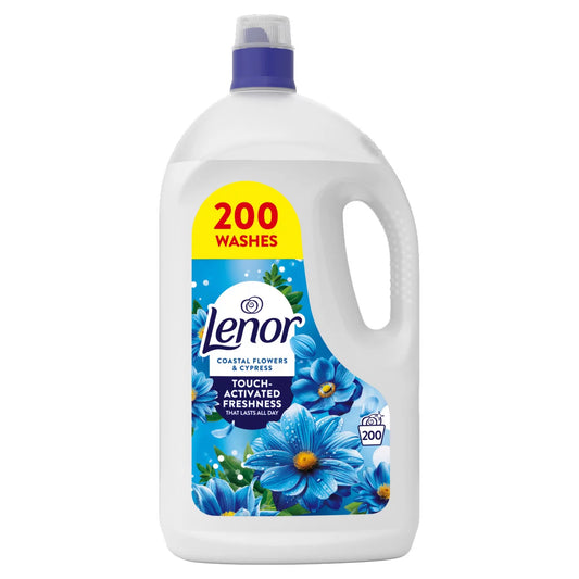 Lenor Concentrate Coastal Flower Fabric Conditioner, 200 Wash, 4L