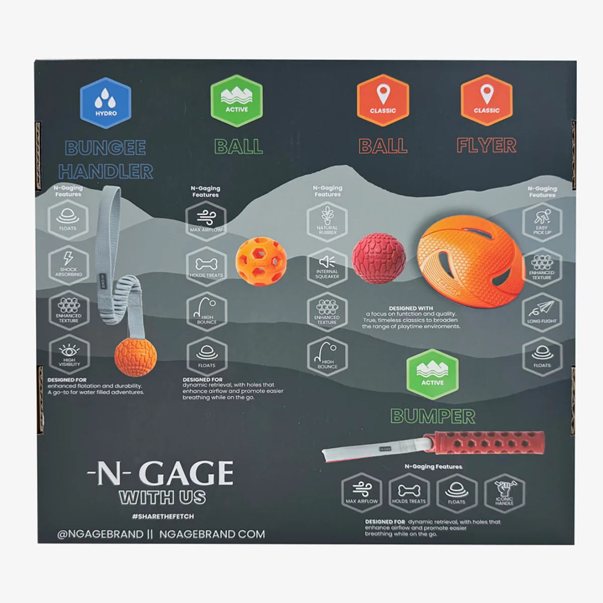 N-Gage Dog Toys, 5 Pack