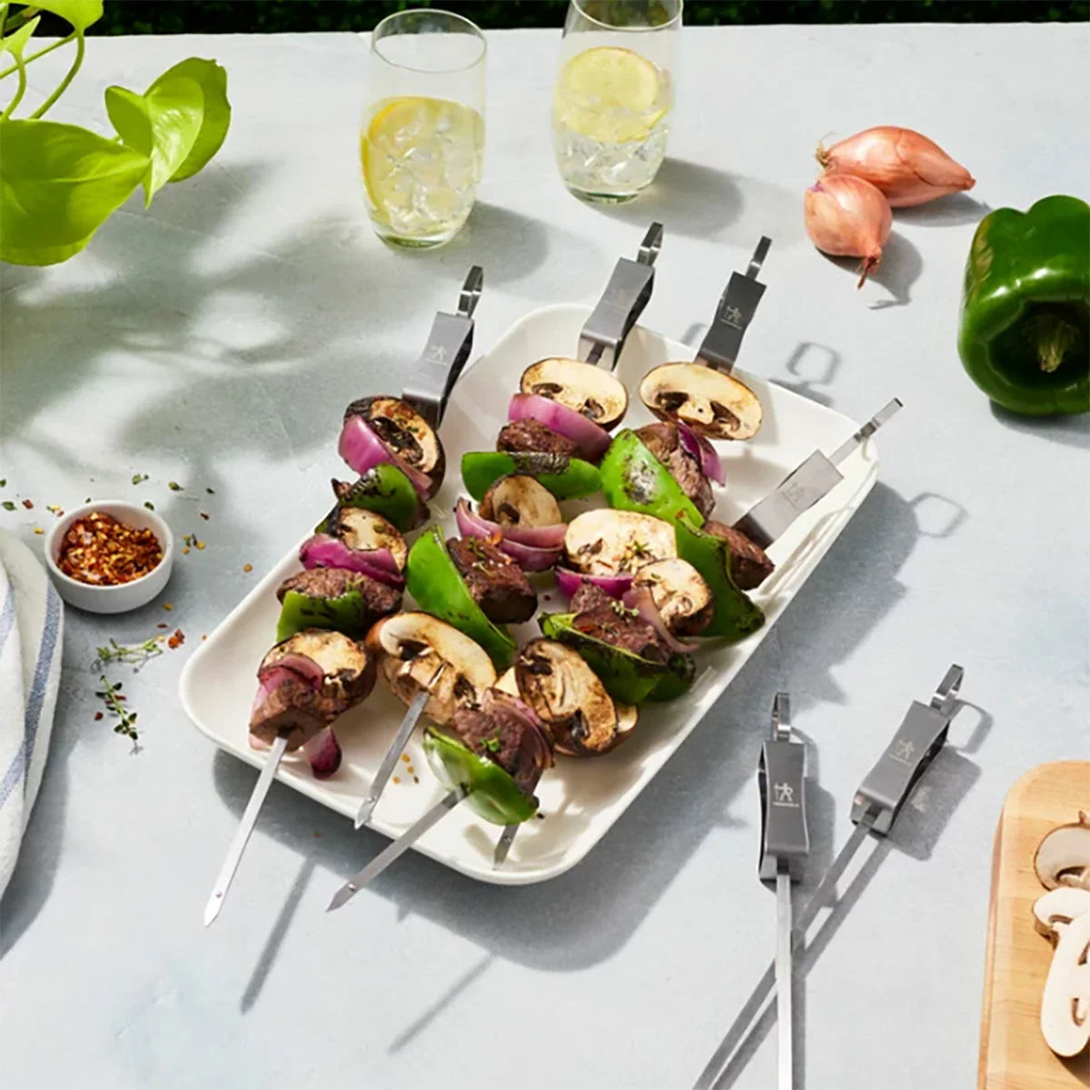 Henckels BBQ Trays & Skewer Set, 8 Piece