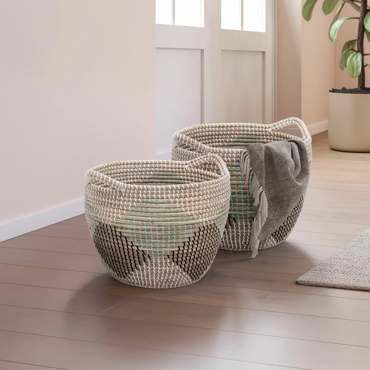 Seagrass Basket Set, 2 Pack