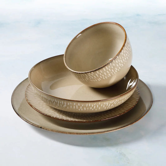 Laurie Gates Catalina Dinnerware Set, 16 Piece in 2 Colours
