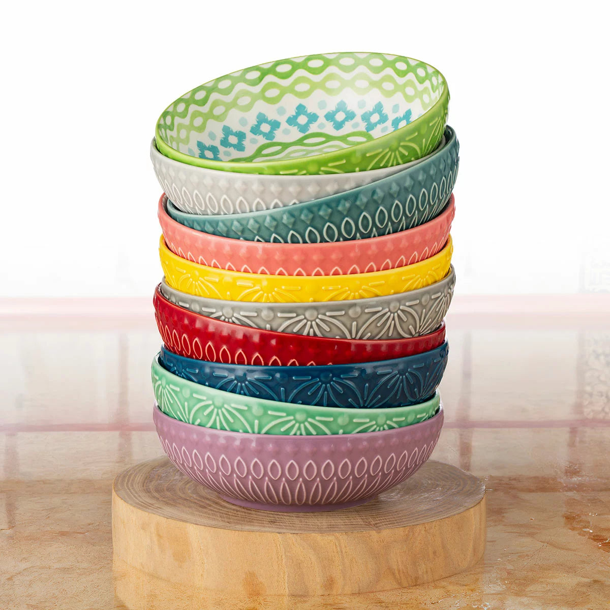 Signature Housewares Stoneware Bowls, 10 Piece