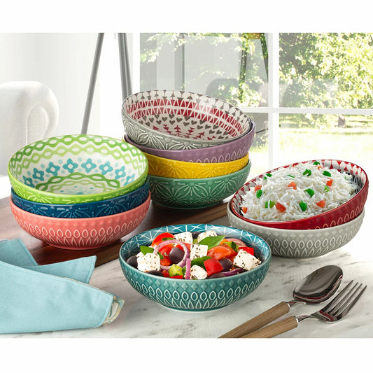Signature Housewares Stoneware Bowls, 10 Piece