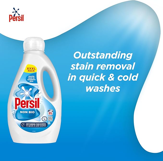 Persil Non Bio & Bio Laundry Liquid, 95 Washes (2.565L)