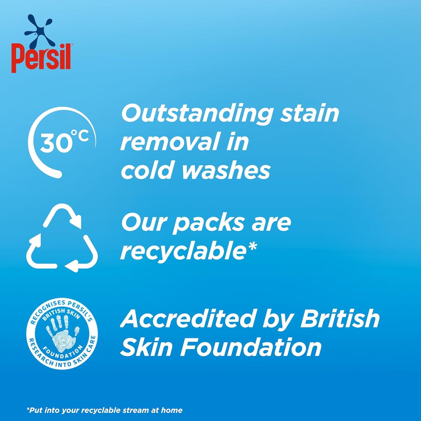 Persil non bio powder, 6.5 kg 130 wash