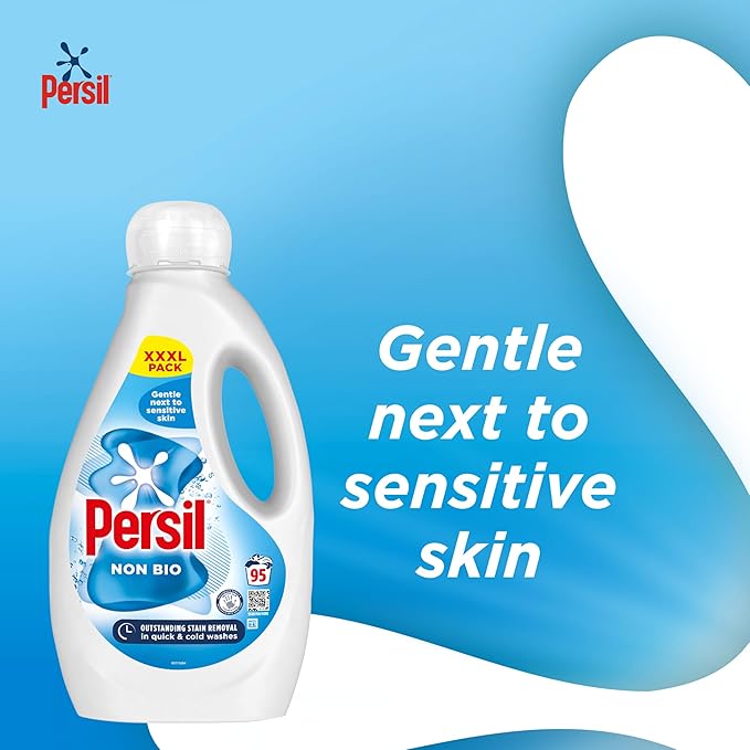 Persil Non Bio & Bio Laundry Liquid, 95 Washes (2.565L)