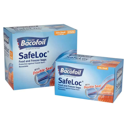 Bacofoil Safeloc® Food and Freezer Small Bags, 2 x 108 Pack