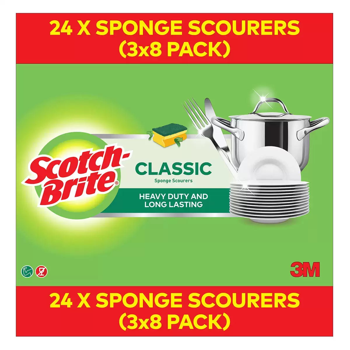 Scotch-Brite Scourer, 24 Pack
