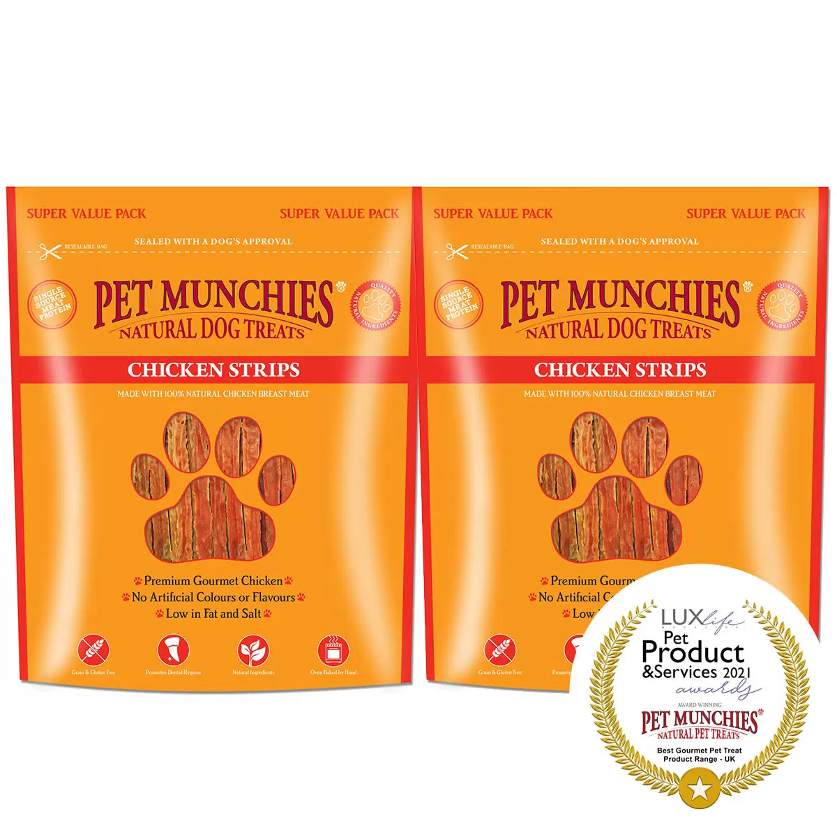 `Pet  Dog Munchies Chicken Strips, 2 x 320g