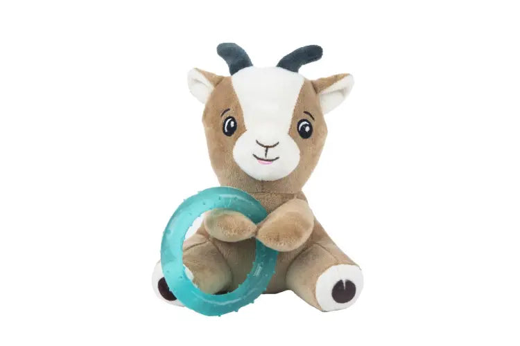 Webbox Puppy Sponge Ball 4 Pack, Puppy Goat Teething Ring, Long Leg Fox, Wildlife Squishys,Plush Unicorn Blue Dog Toy