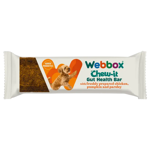 Webbox Chew-It Gut Health Bar Chicken Dog Treat 30g
