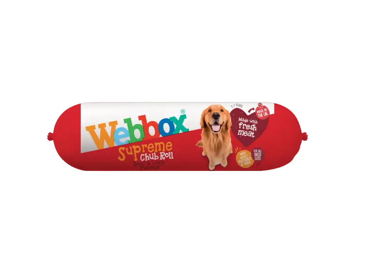 Webbox Assorted Supreme Chub Roll Wet Dog Food 12x 720g pack
