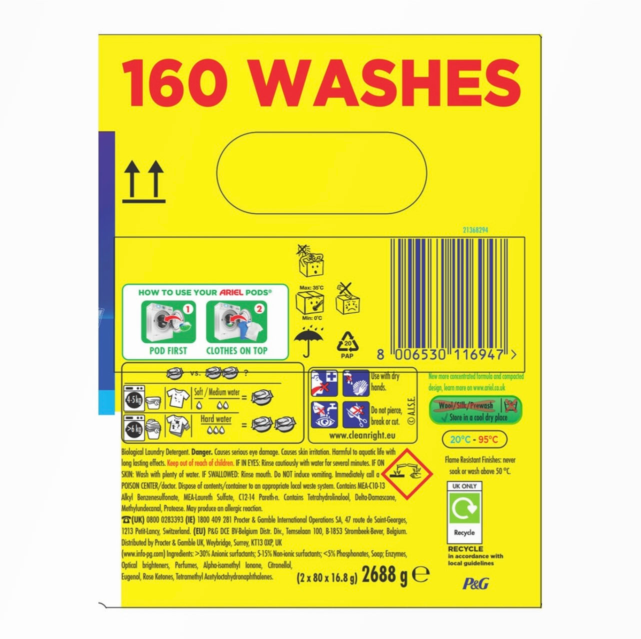 Ariel All in One Colour Pods, 140 Wash