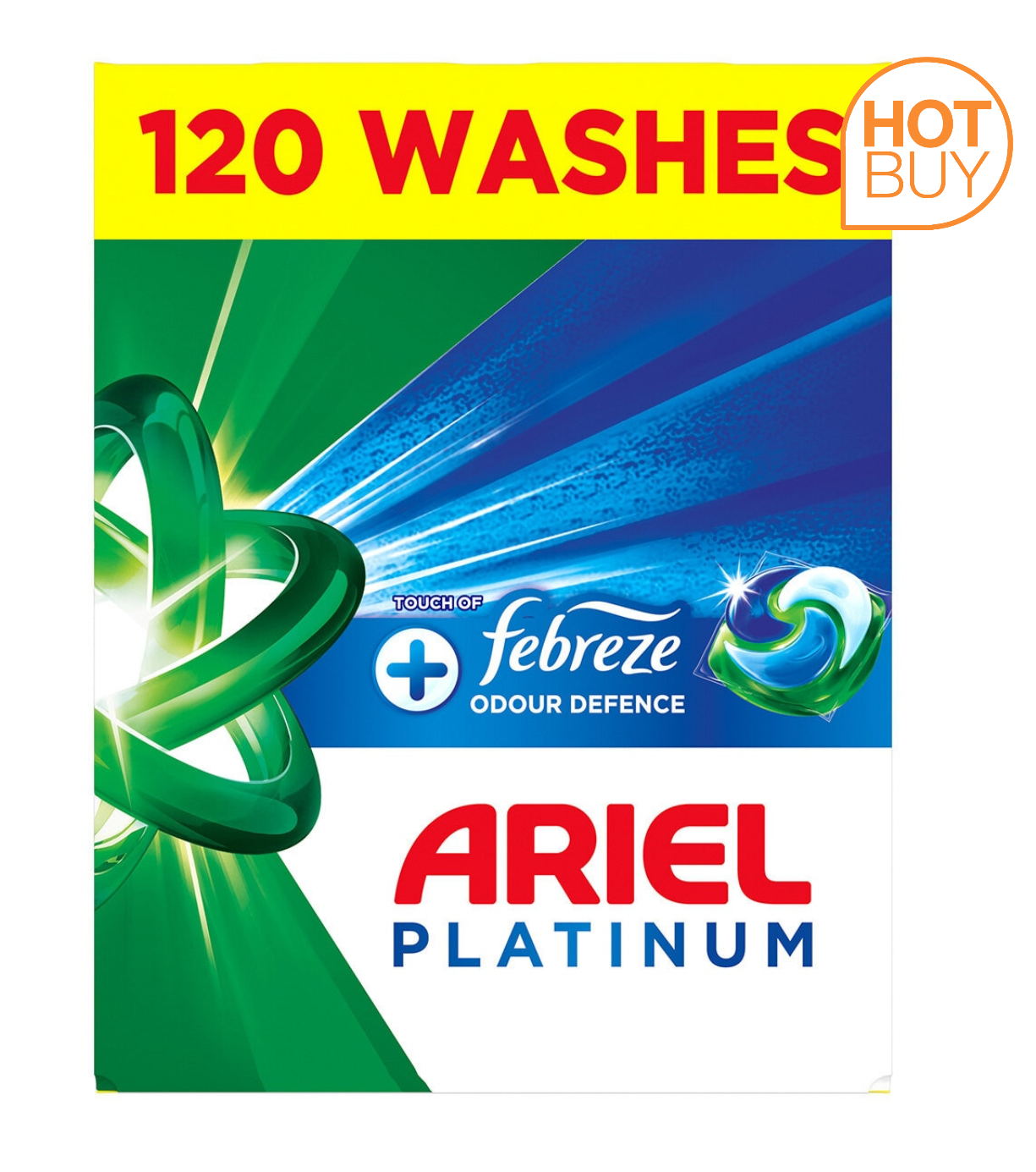 Ariel Platinum + Febreze All in 1 Pods, 100 Wash