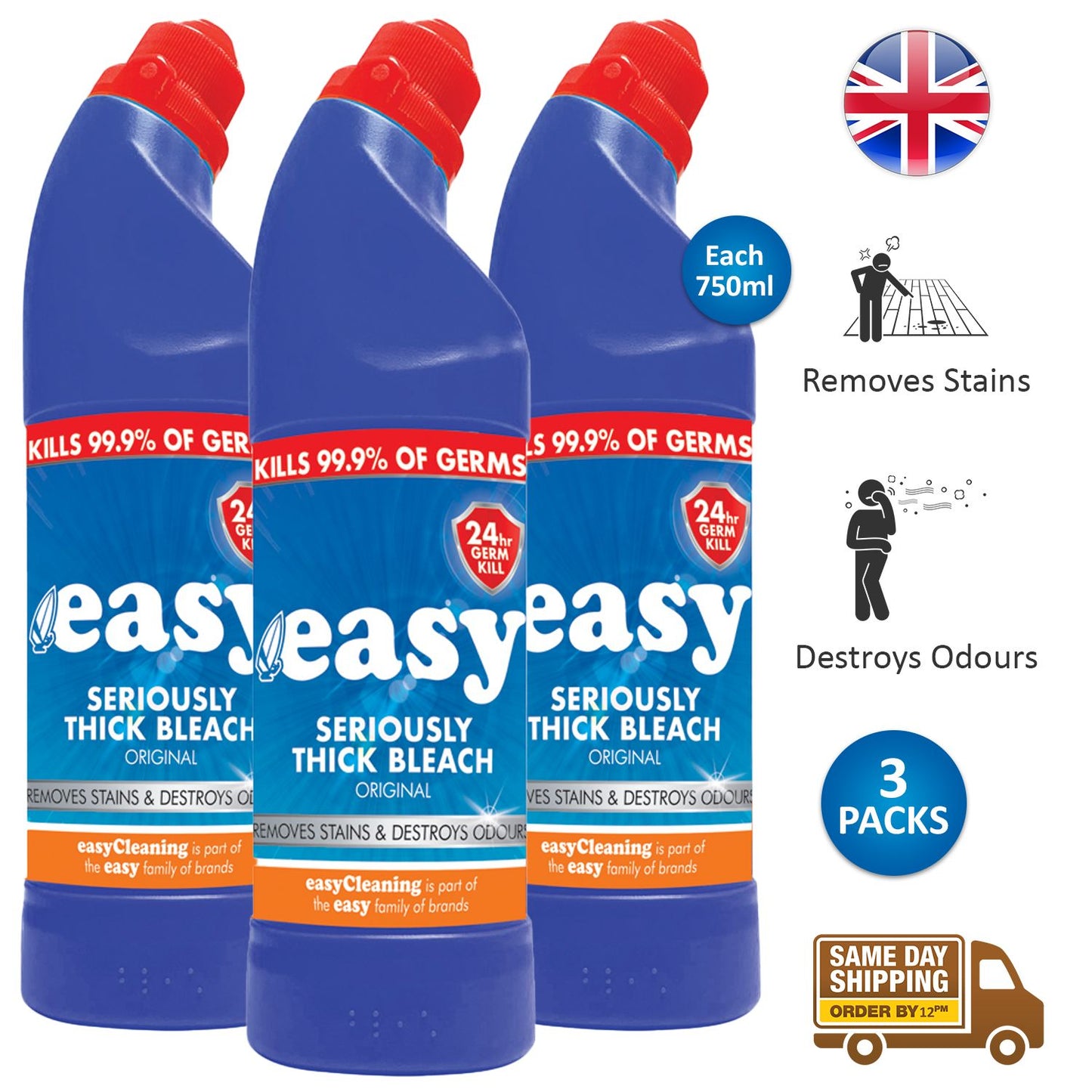 Easy Seriously Thick Bleach Pack of 12x750ml