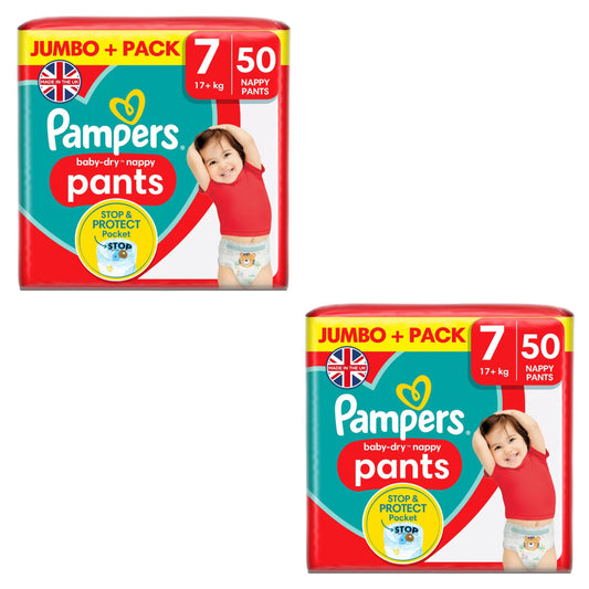 Pampers Baby Dry Pants Size 7, 2 x 50 Pack