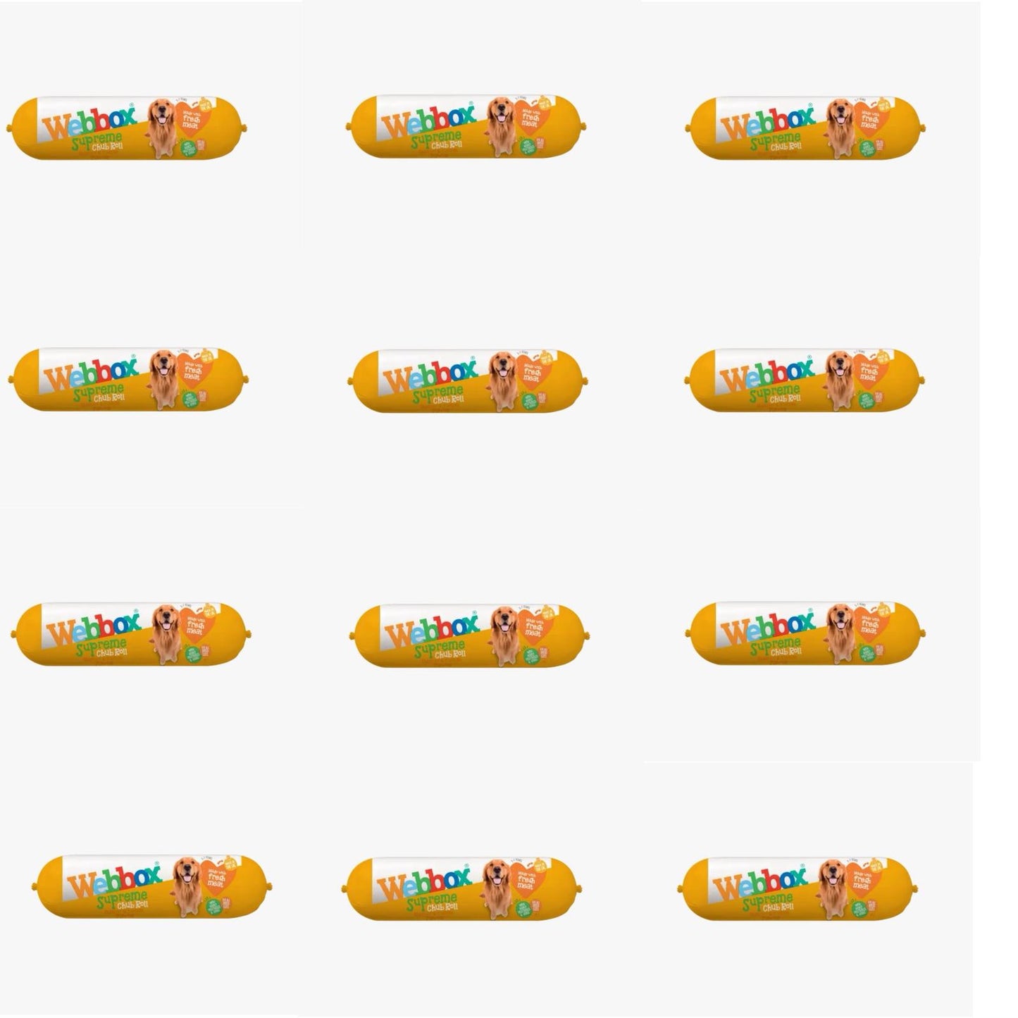 Webbox Chub Roll Supreme Chicken and Turkey Wet Dog Food 12 pack