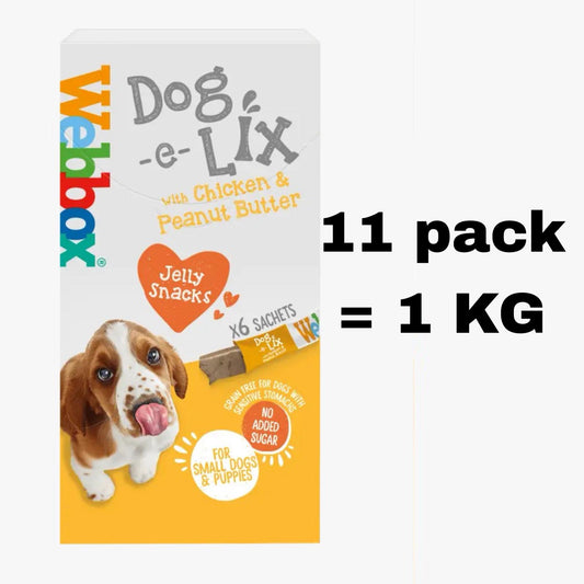 Webbox Dog e Lix with Chicken & Peanut Butter Creamy Dog Treats 11x90g