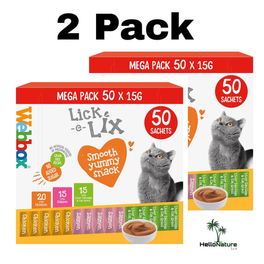 Webbox Lick-e-Lix Cat Treat Mega Pack, 50 x 15g