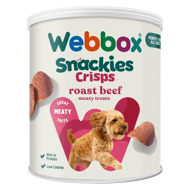 Webbox Snackies Chicken & Beep Crisps Adult Dog Treats 7x 35g