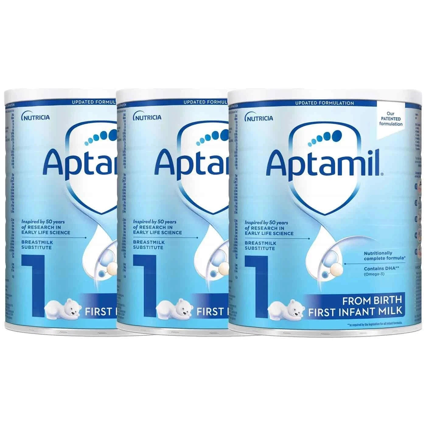 Aptamil Stage 1 Milk Powder, 3 x 700g