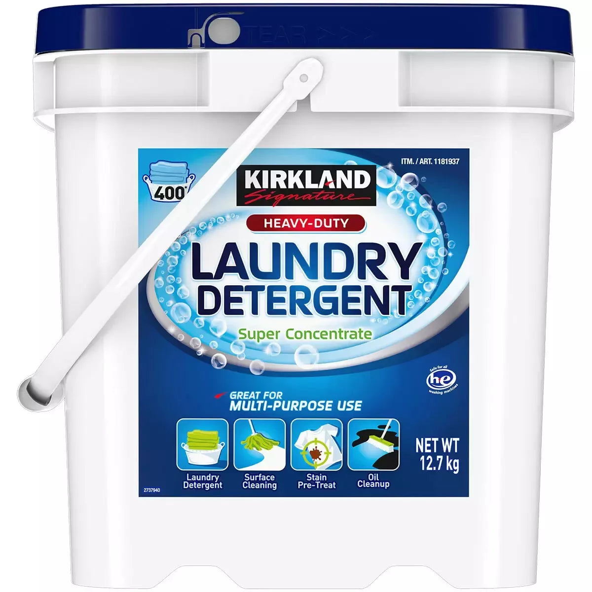 kirkland signature laundry detergent non bio 400 wash 12.7kg