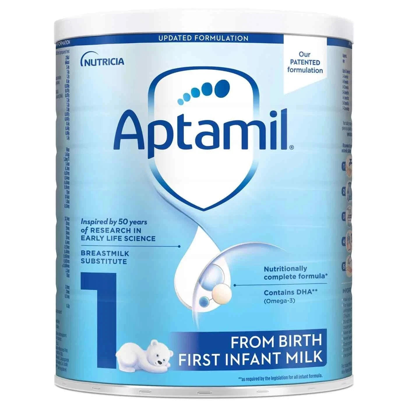 Aptamil Stage 1 Milk Powder, 3 x 700g