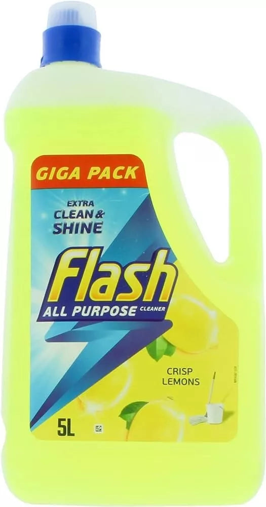 Flash Professional Giga Pack All Purpose Liquid Cleaner Crisp Lemons 5 Litre