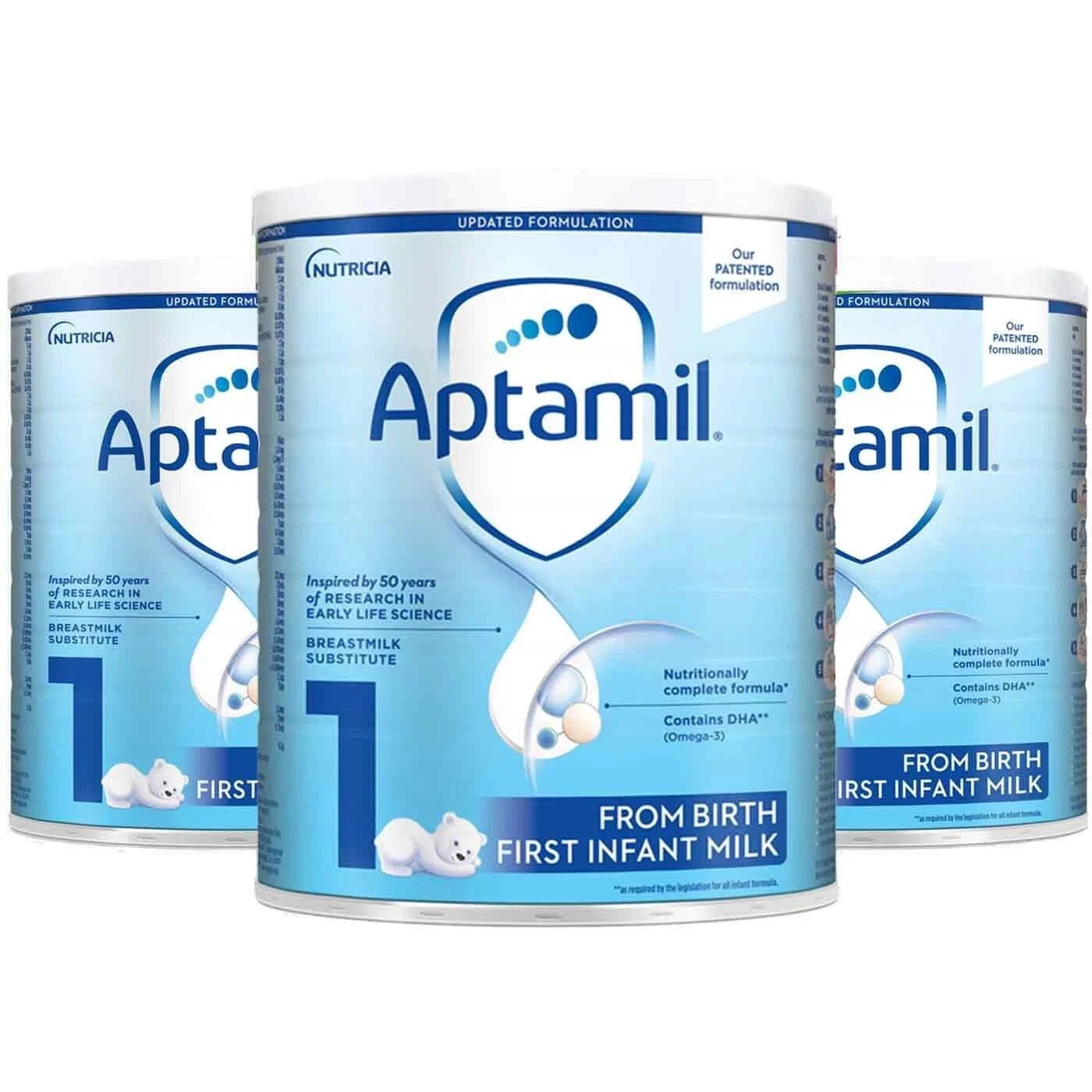 Aptamil Stage 1 Milk Powder, 3 x 700g